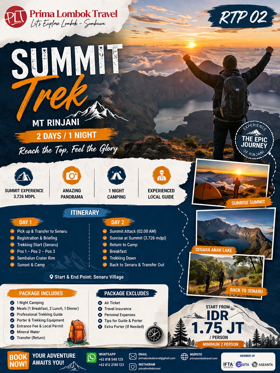 Summit Trek Rinjani Package